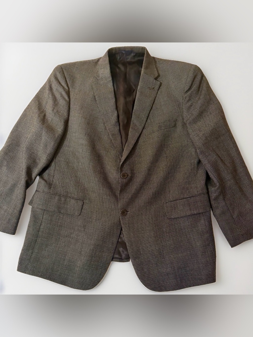 Cremieux Blazer Herringbone Sport Coat Loro Piana 100% Wool Gray Men 44S Italy